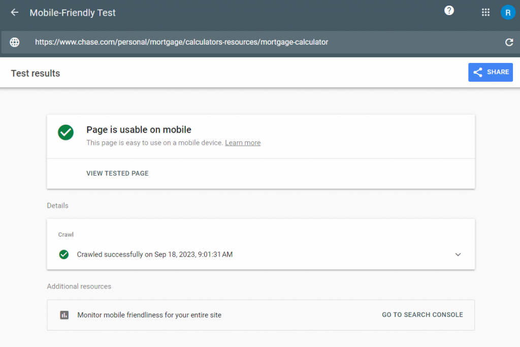 mobielvriendelijke test